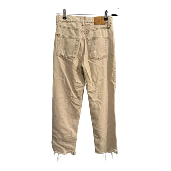 BDG Urban Outfitters PAX Women's 26 Natural Pax Beige Ripped Straight Jeans - Picture 5 of 11